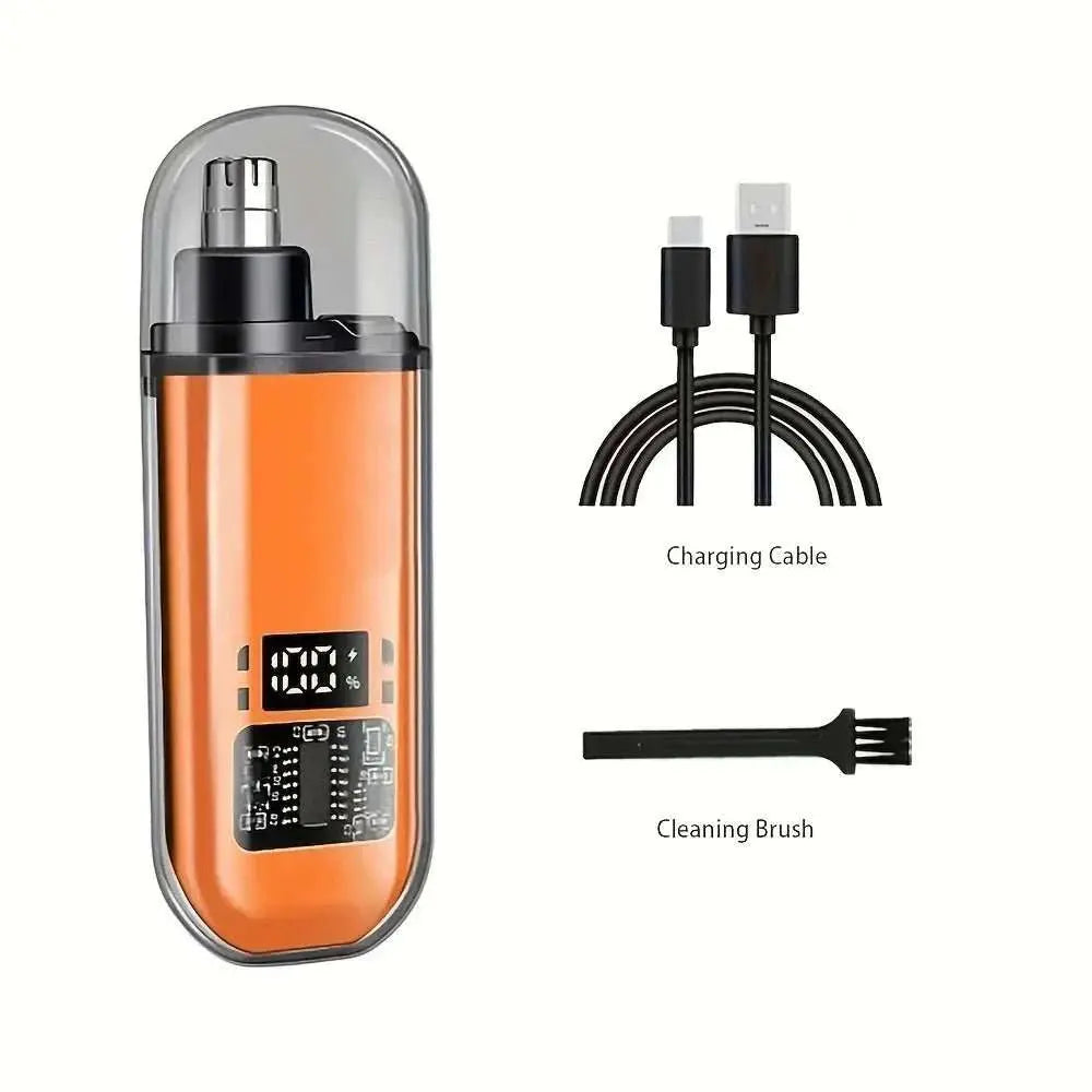 USB Rechargeable Nose & Ear Hair Trimmer for Men, Portable Mini Compact Design with Fast Charge, Electric Grooming Kit - AMIR BAGS INDIA PRIVATE LIMITED