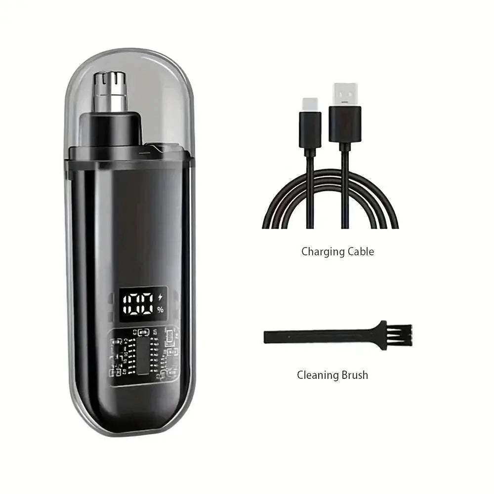 USB Rechargeable Nose & Ear Hair Trimmer for Men, Portable Mini Compact Design with Fast Charge, Electric Grooming Kit - AMIR BAGS INDIA PRIVATE LIMITED