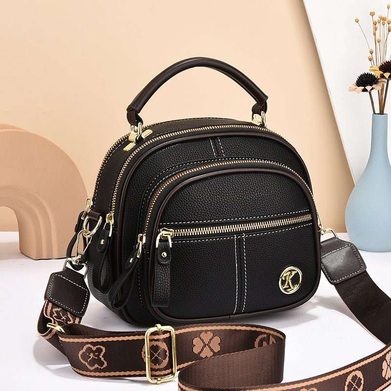 Versatile Crossbody Bag For Women Multi - zipper Design Shoulder Bags With Portable Fashion Handbags Small Square Bag - AMIR BAGS INDIA PRIVATE LIMITED