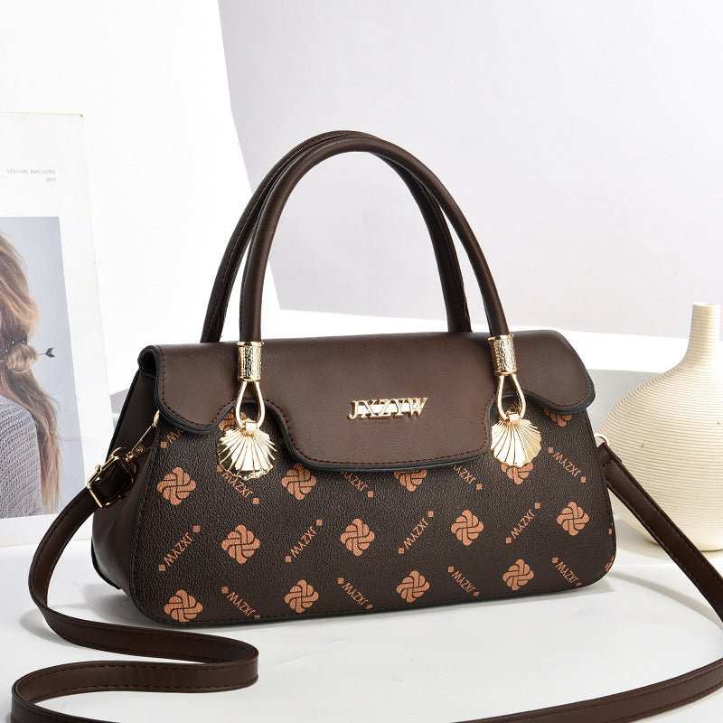 Vintage Exquisite Letter-printed Women's Handbag Fashion Printed CasuaOverview:Unique design, stylish and beautiful.Good material, comfortable wear.A variety of colors, any choice.Product Information:Lining texture: Polyester Color: BrDropshipmanAMIR BAGS INDIA PRIVATE LIMITEDnull