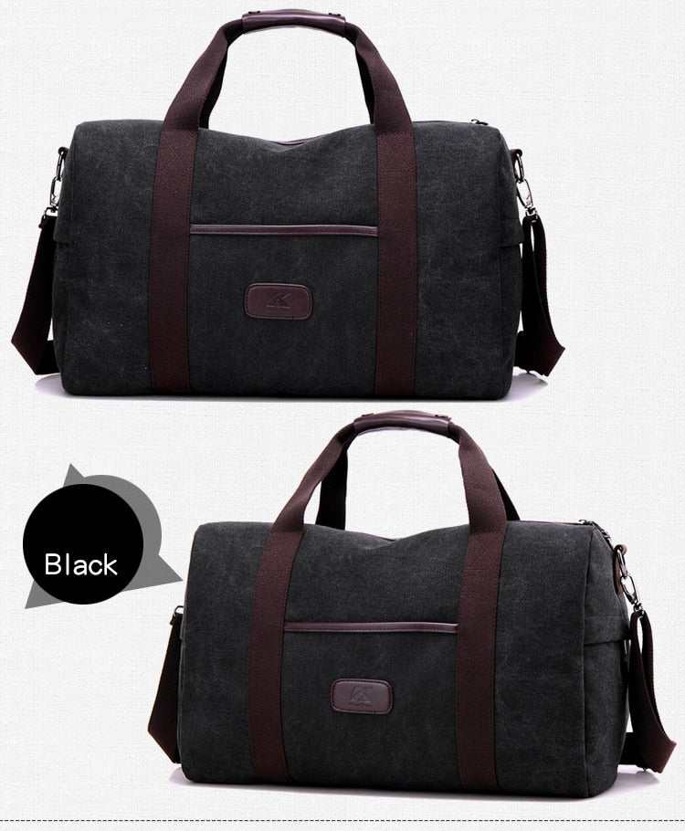 Vintage Men Canvas handbag High Quality Travel Bags Large Capacity Women Luggage Travel Duffle Bags - AMIR BAGS INDIA PRIVATE LIMITED