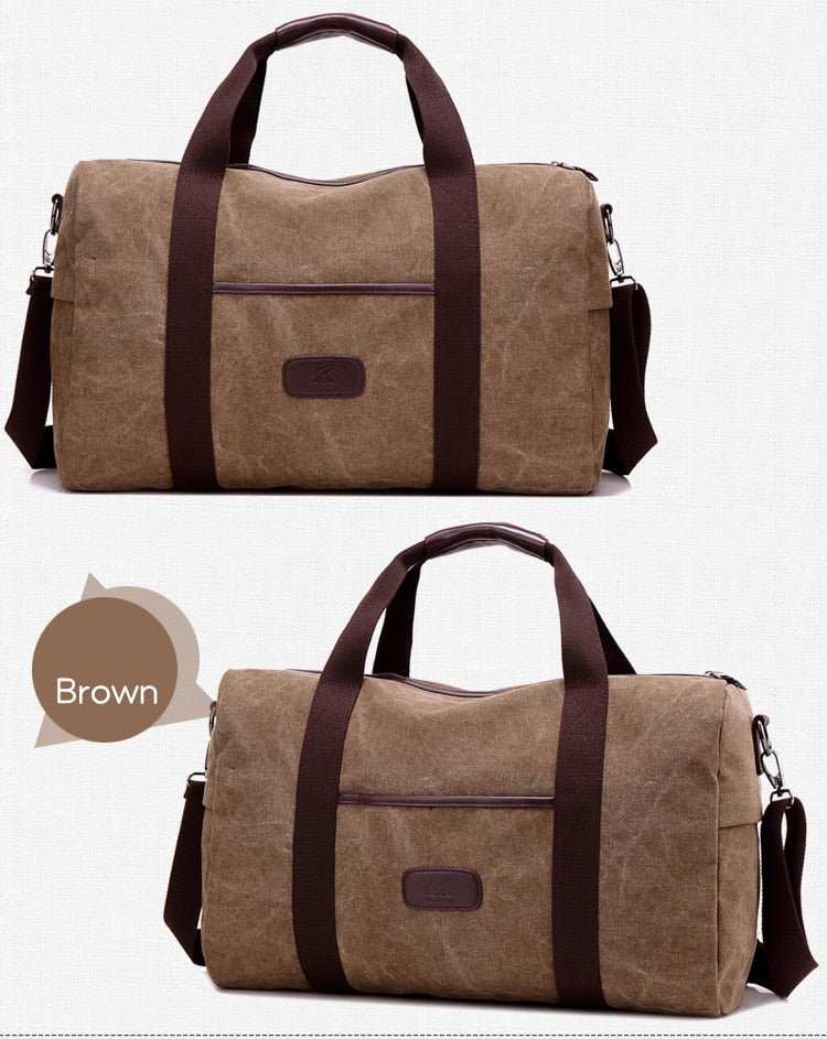 Vintage Men Canvas handbag High Quality Travel Bags Large Capacity Women Luggage Travel Duffle Bags - AMIR BAGS INDIA PRIVATE LIMITED