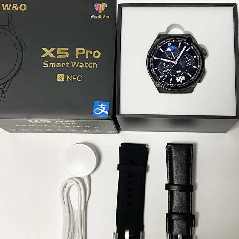 Watch Men's Smart Watch Bluetooth ApplicableProduct information:Color: X5 PRO Black, X5 PRO Silver Packing List: wireless charger/manual Operation mode: touch button Screen Type: TFT screen Functions: BluetootDropshipmanAMIR BAGS INDIA PRIVATE LIMITEDnull