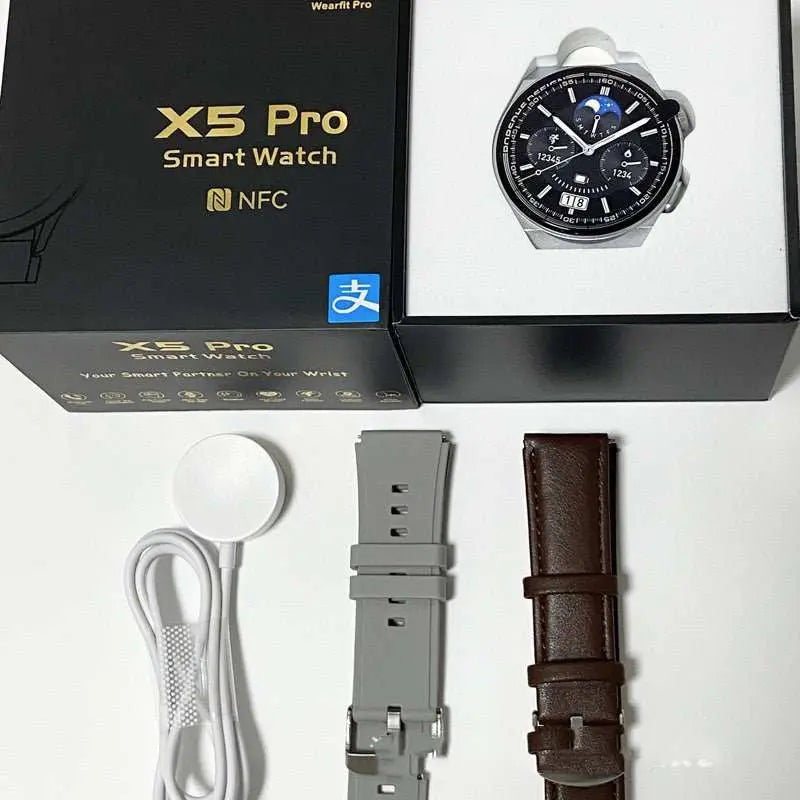 Watch Men's Smart Watch Bluetooth ApplicableProduct information:Color: X5 PRO Black, X5 PRO Silver Packing List: wireless charger/manual Operation mode: touch button Screen Type: TFT screen Functions: BluetootDropshipmanAMIR BAGS INDIA PRIVATE LIMITEDnull