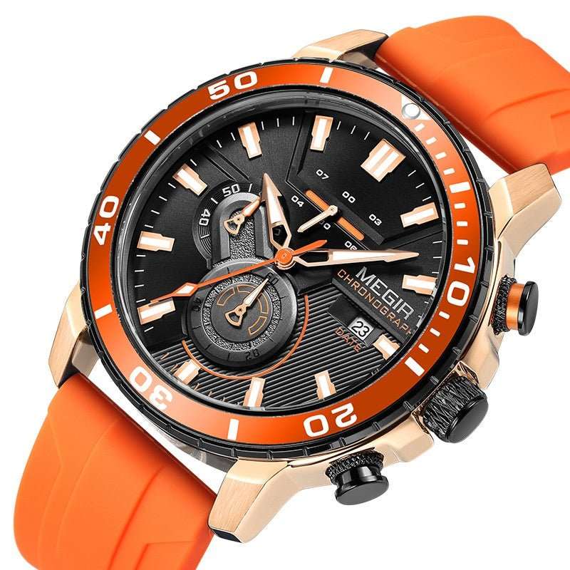 Watch Multi - function Chronograph Calendar Sports Men's Watches - AMIR BAGS INDIA PRIVATE LIMITED