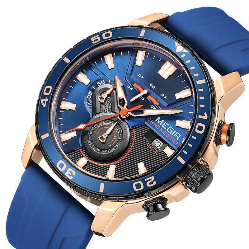 Watch Multi - function Chronograph Calendar Sports Men's Watches - AMIR BAGS INDIA PRIVATE LIMITED