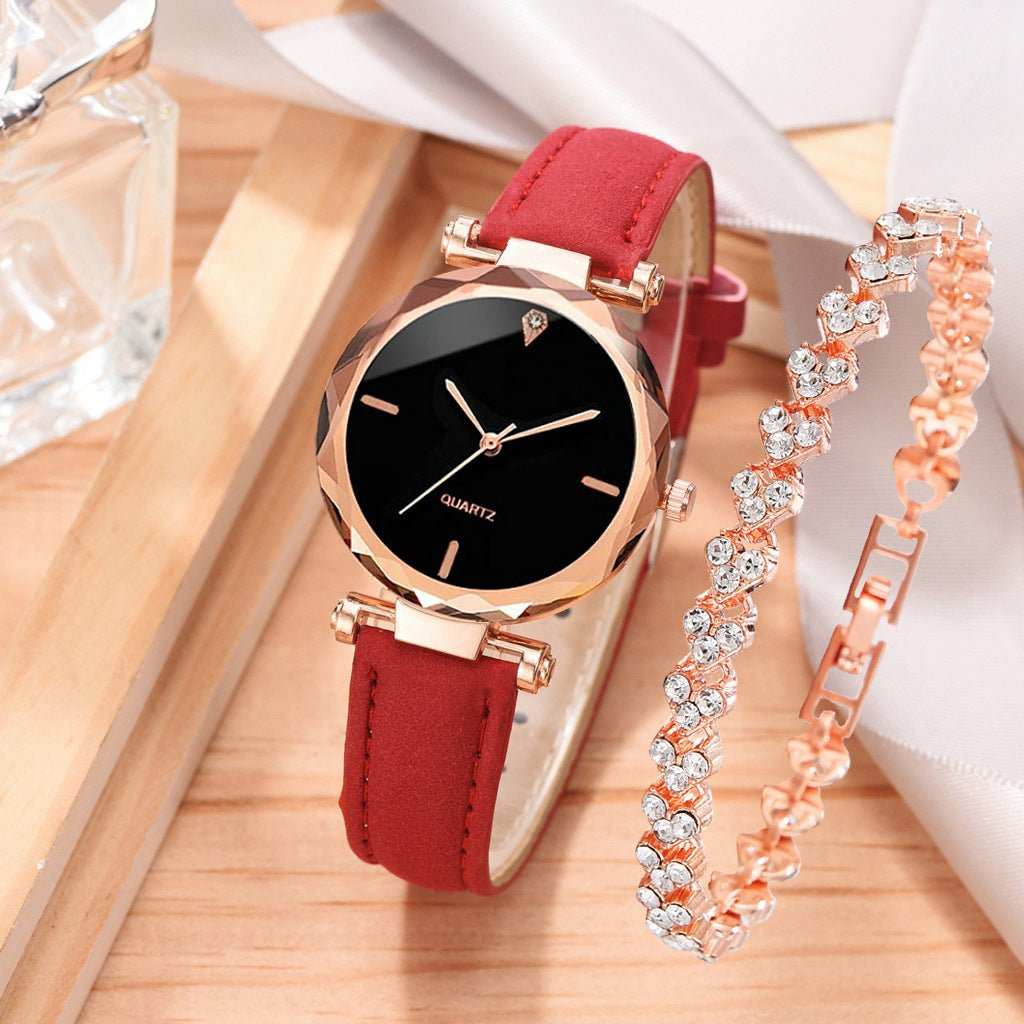 Watch Simple Belt Watch Quartz Watch Bracelet Suit - AMIR BAGS INDIA PRIVATE LIMITED