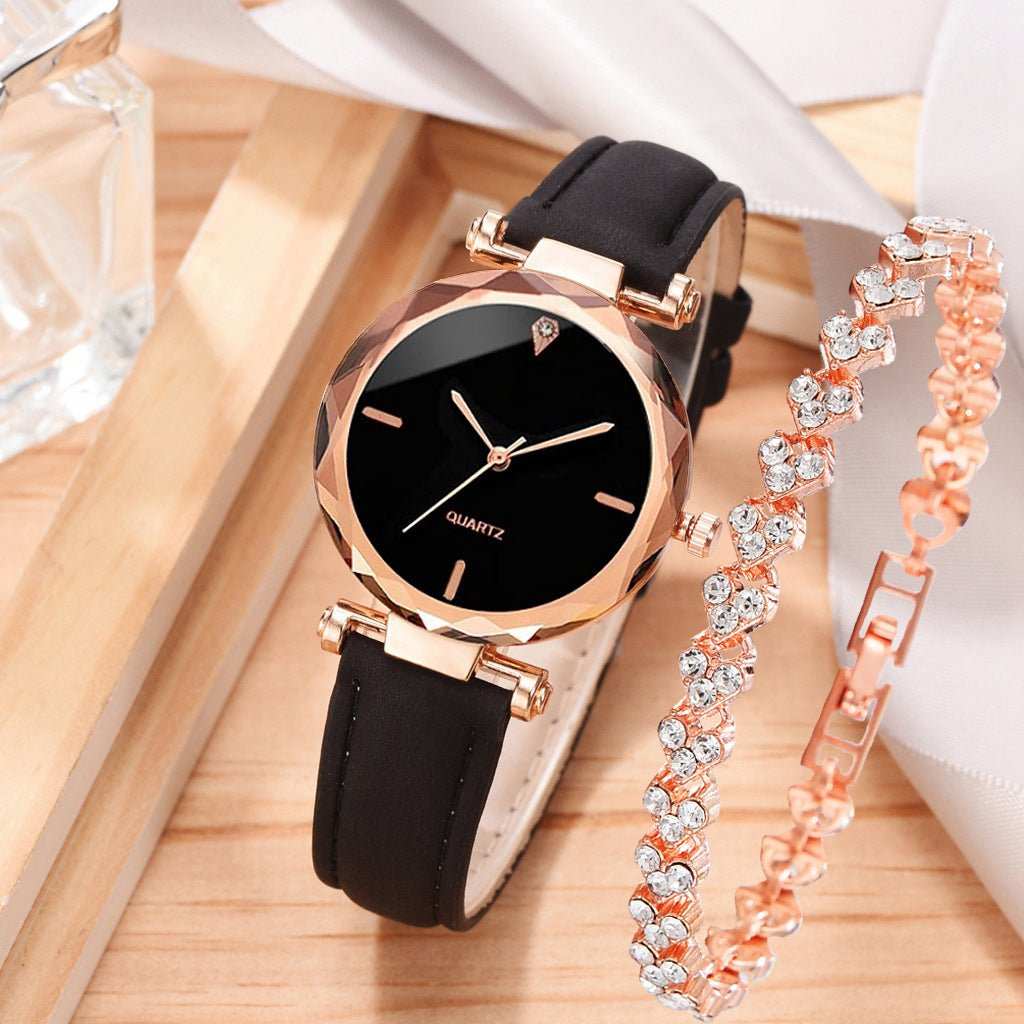 Watch Simple Belt Watch Quartz Watch Bracelet Suit - AMIR BAGS INDIA PRIVATE LIMITED