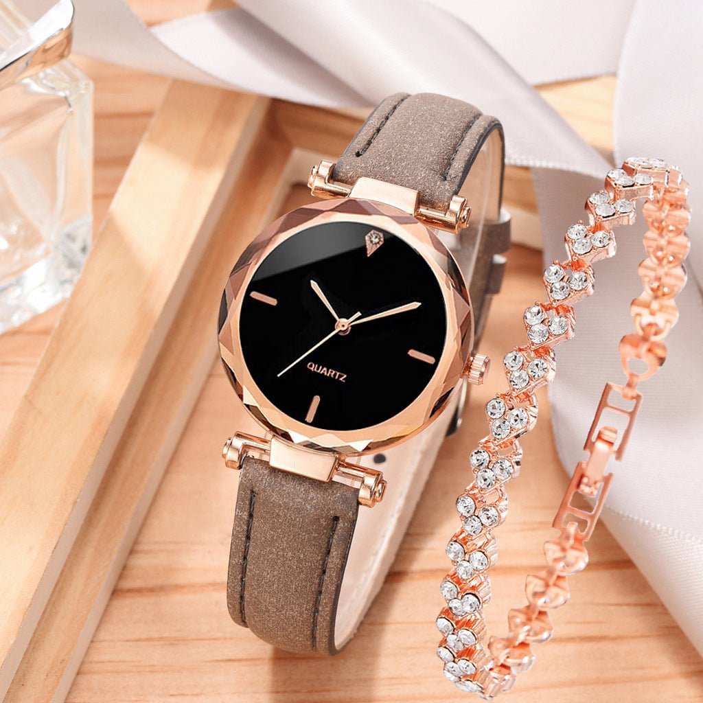 Watch Simple Belt Watch Quartz Watch Bracelet Suit - AMIR BAGS INDIA PRIVATE LIMITED