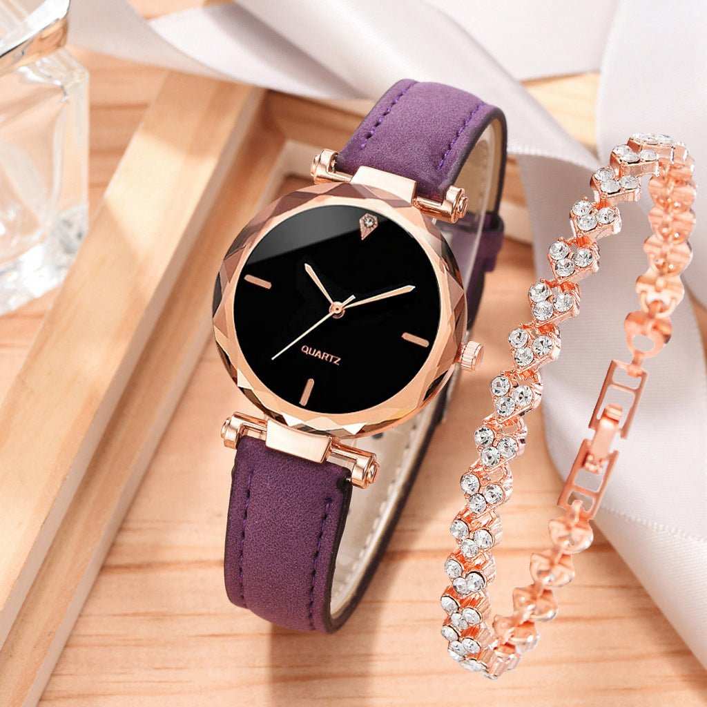 Watch Simple Belt Watch Quartz Watch Bracelet Suit - AMIR BAGS INDIA PRIVATE LIMITED