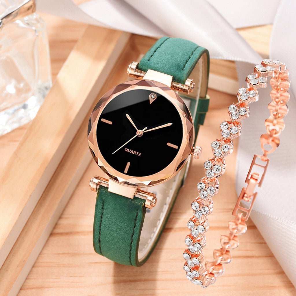 Watch Simple Belt Watch Quartz Watch Bracelet Suit - AMIR BAGS INDIA PRIVATE LIMITED
