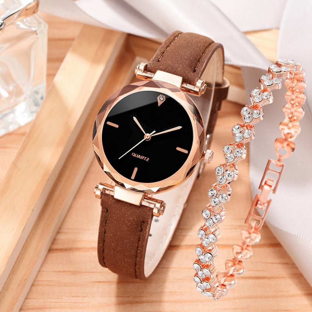 Watch Simple Belt Watch Quartz Watch Bracelet Suit - AMIR BAGS INDIA PRIVATE LIMITED