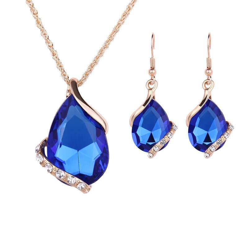 Water Drop Necklace Earring Set - AMIR BAGS INDIA PRIVATE LIMITED