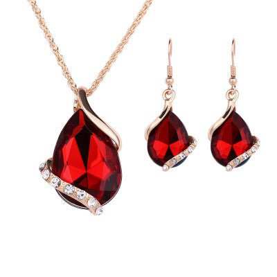 Water Drop Necklace Earring Set - AMIR BAGS INDIA PRIVATE LIMITED