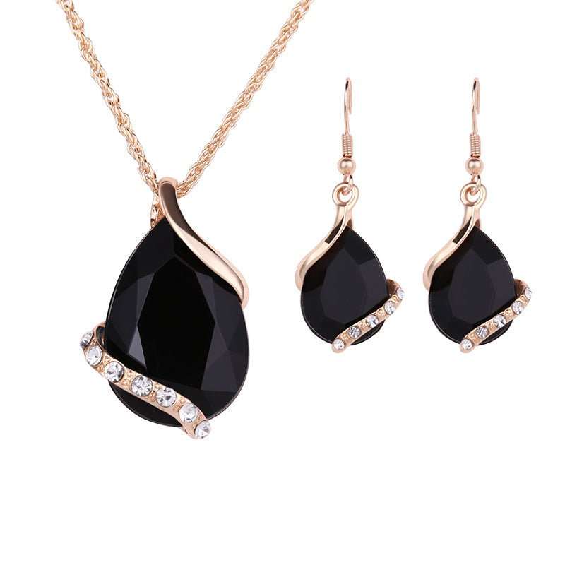 Water Drop Necklace Earring Set - AMIR BAGS INDIA PRIVATE LIMITED