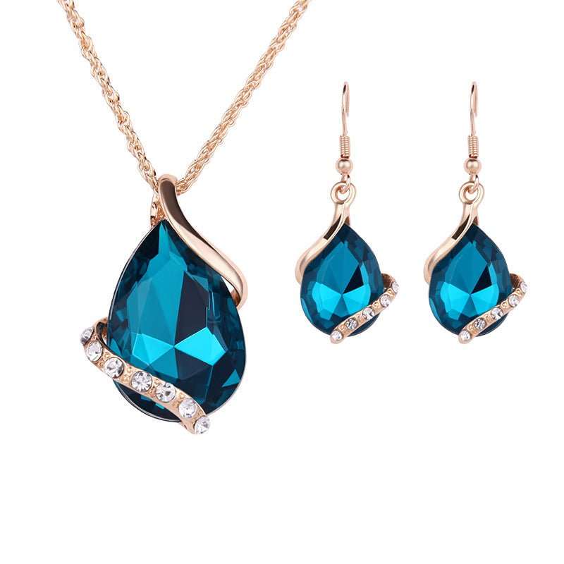 Water Drop Necklace Earring Set - AMIR BAGS INDIA PRIVATE LIMITED