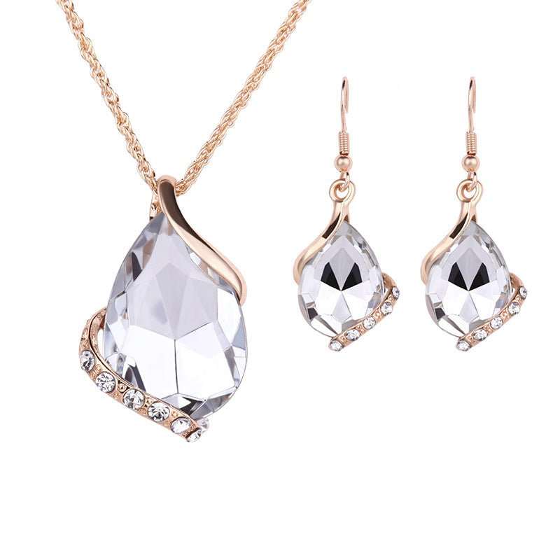 Water Drop Necklace Earring Set - AMIR BAGS INDIA PRIVATE LIMITED