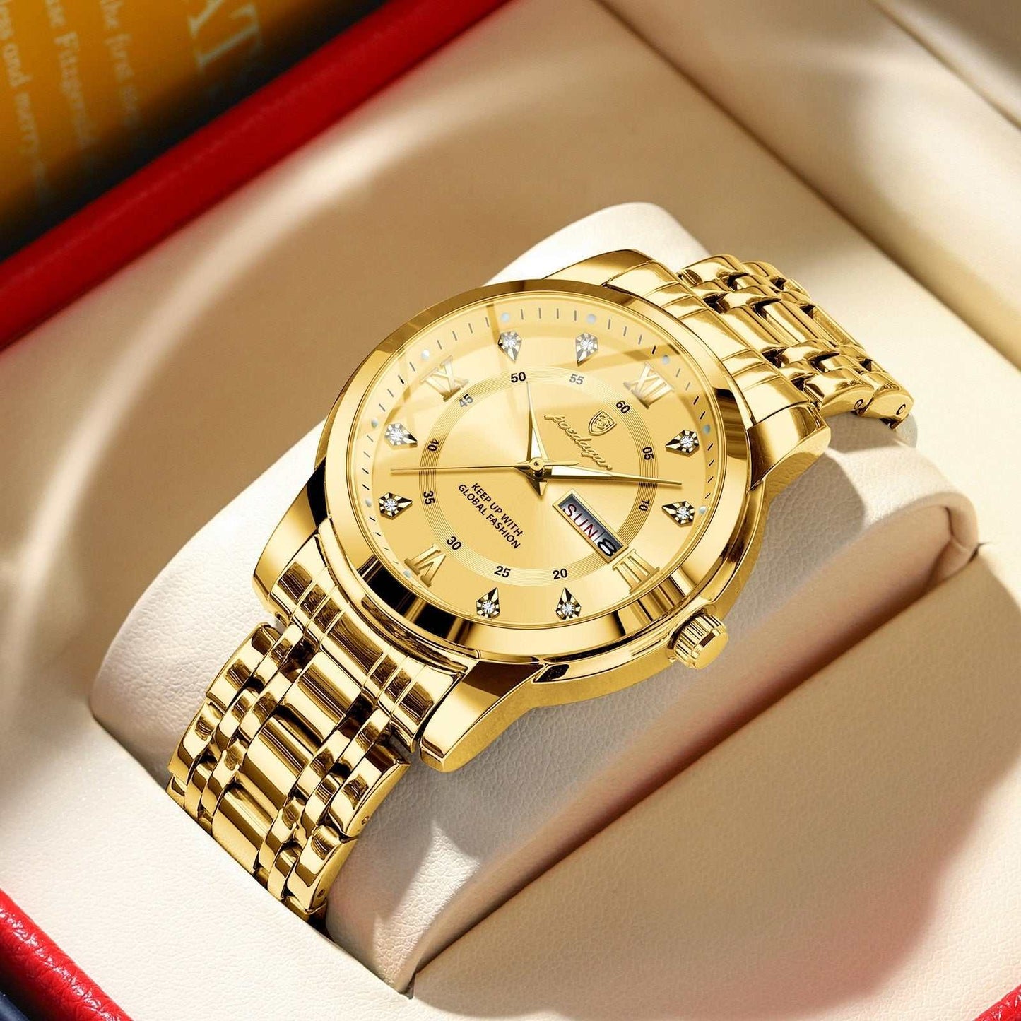 Waterproof Men's Double Calendar Luminous Quartz Watch - AMIR BAGS INDIA PRIVATE LIMITED