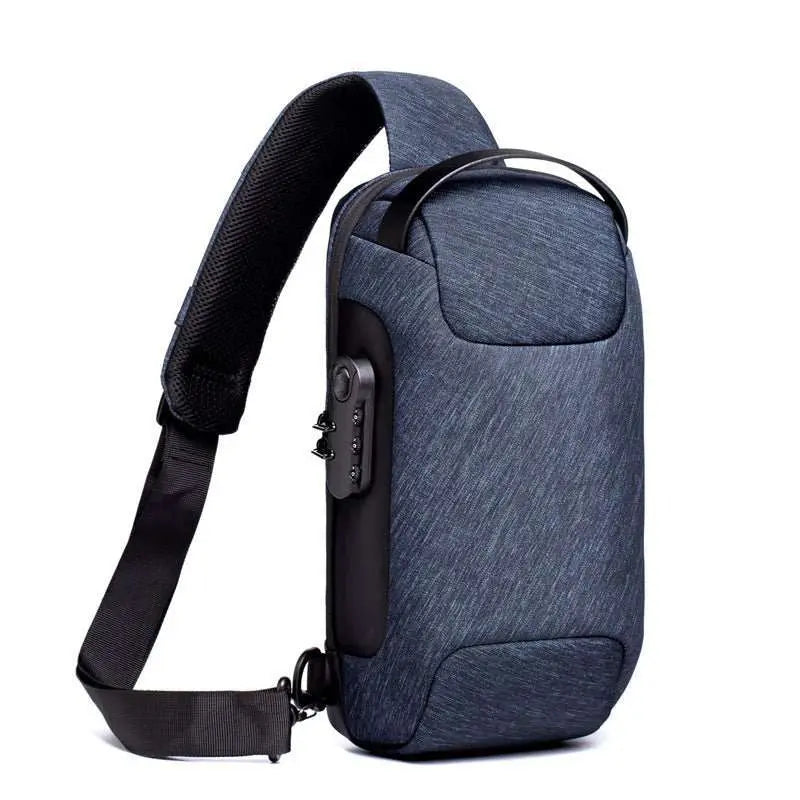 Waterproof USB Anti - theft Bag Men Oxford Crossbody Shoulder Bag Sling Multifunction Short Travel Messenger Chest Pack - AMIR BAGS INDIA PRIVATE LIMITED