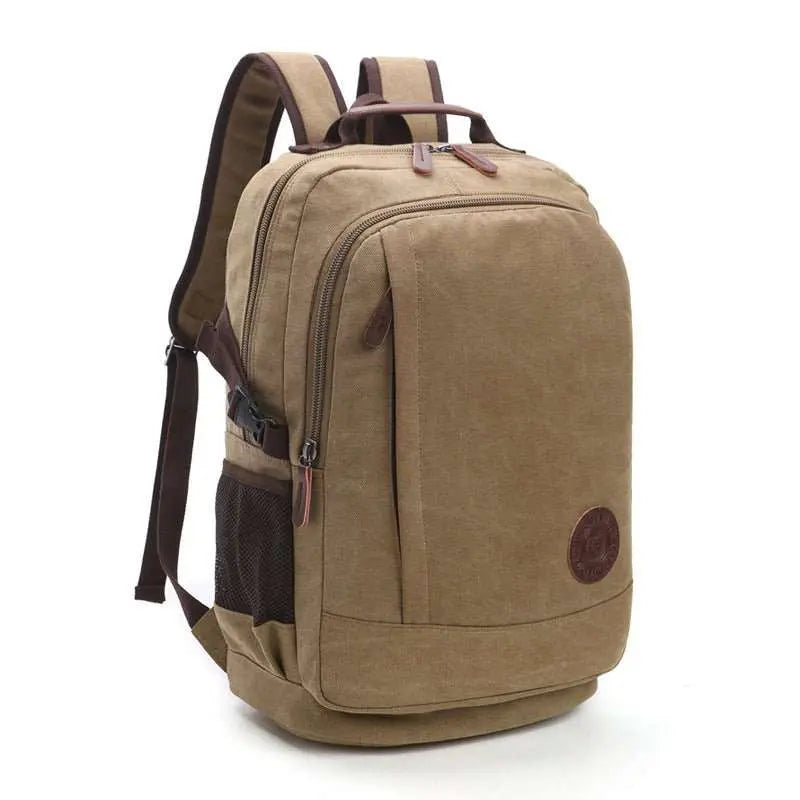 Wear - resistant Washed Canvas Men's And Women's Backpacks Street Casual Fashion Large Capacity Multifunctional - AMIR BAGS INDIA PRIVATE LIMITED