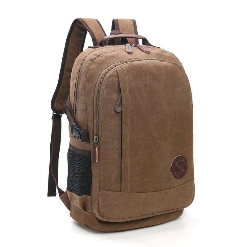 Wear - resistant Washed Canvas Men's And Women's Backpacks Street Casual Fashion Large Capacity Multifunctional - AMIR BAGS INDIA PRIVATE LIMITED