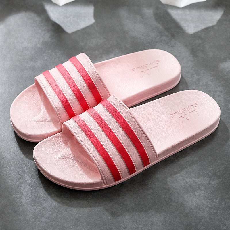 White Stripes Slippers For Women And Men Bathroom Slippers Home Shoes - AMIR BAGS INDIA PRIVATE LIMITED