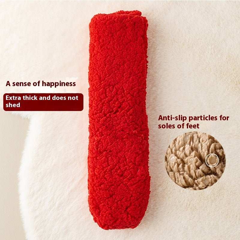 Winter Floor Socks Velvet Thicken Warm Coral Velvet Cute Socks Japanese - style Home Footwear Non - slip Socks New Year Gifts Winter Gadgets - AMIR BAGS INDIA PRIVATE LIMITED