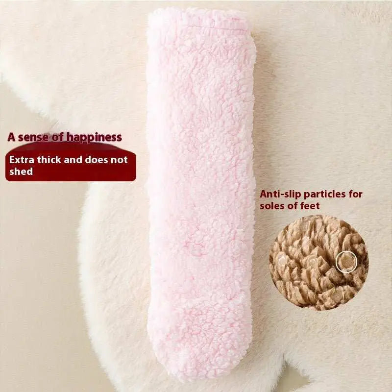 Winter Floor Socks Velvet Thicken Warm Coral Velvet Cute Socks Japanese - style Home Footwear Non - slip Socks New Year Gifts Winter Gadgets - AMIR BAGS INDIA PRIVATE LIMITED