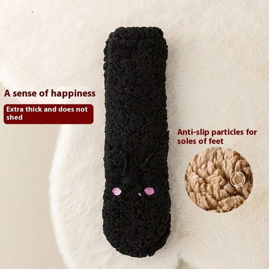 Winter Floor Socks Velvet Thicken Warm Coral Velvet Cute Socks Japanese - style Home Footwear Non - slip Socks New Year Gifts Winter Gadgets - AMIR BAGS INDIA PRIVATE LIMITED