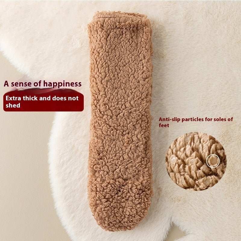 Winter Floor Socks Velvet Thicken Warm Coral Velvet Cute Socks Japanese - style Home Footwear Non - slip Socks New Year Gifts Winter Gadgets - AMIR BAGS INDIA PRIVATE LIMITED