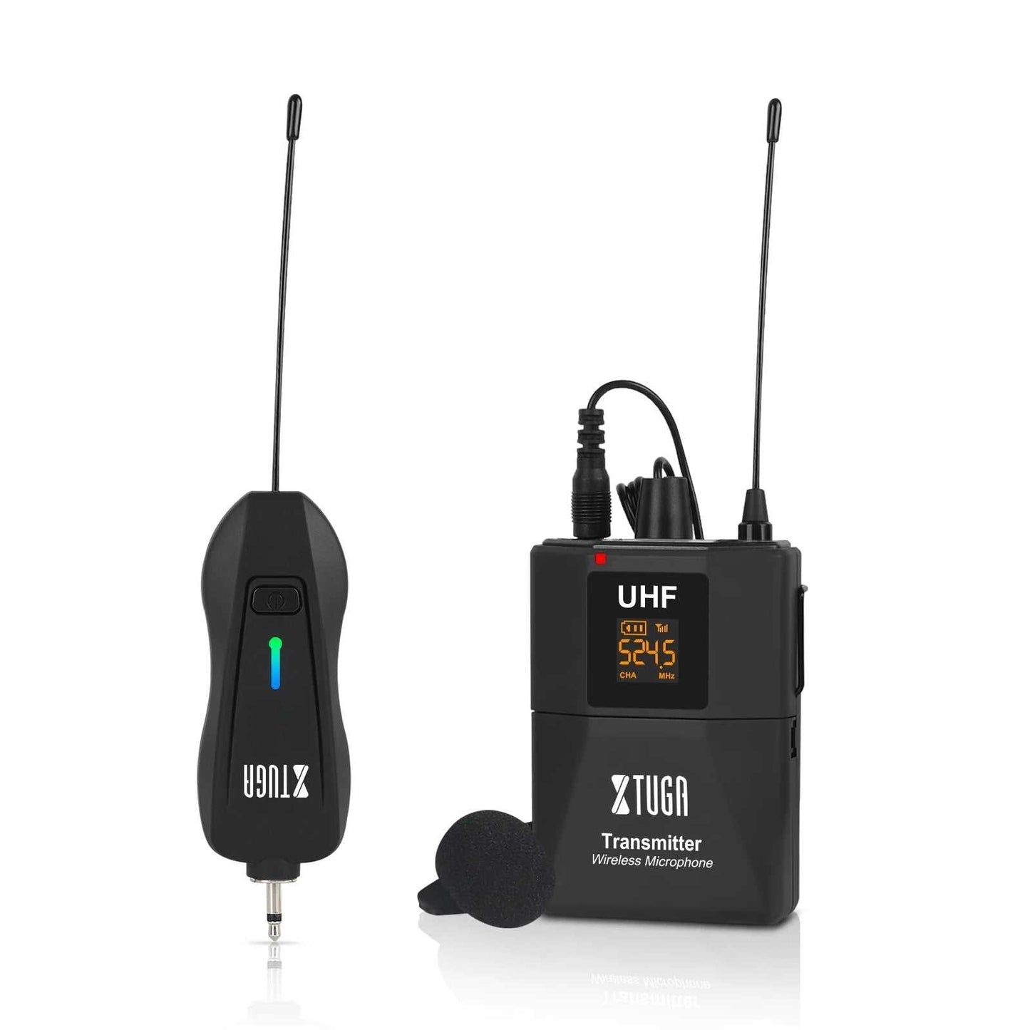 Wireless Lavalier Microphone Audio Monitor System for Camera Mic UHF Wireless Lapel Smartphones DSLR Cameras Interviews - AMIR BAGS INDIA PRIVATE LIMITED