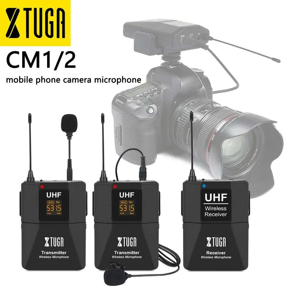 Wireless Lavalier Microphone Audio Monitor System for Camera Mic UHF Wireless Lapel Smartphones DSLR Cameras Interviews - AMIR BAGS INDIA PRIVATE LIMITED
