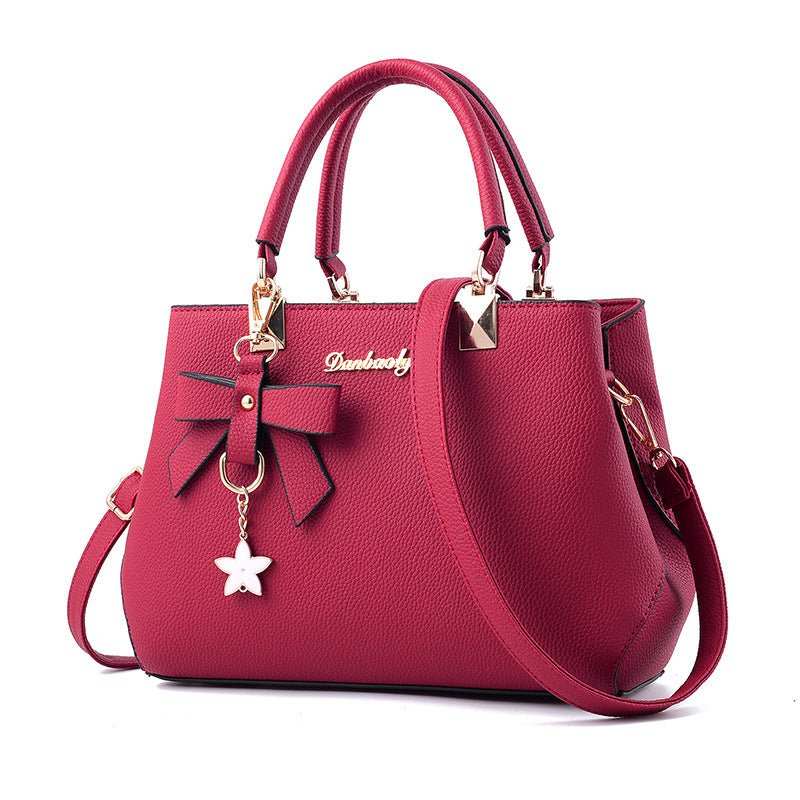 Women Shoulder Bag With Bowknot Star Pendant Totes - AMIR BAGS INDIA PRIVATE LIMITED