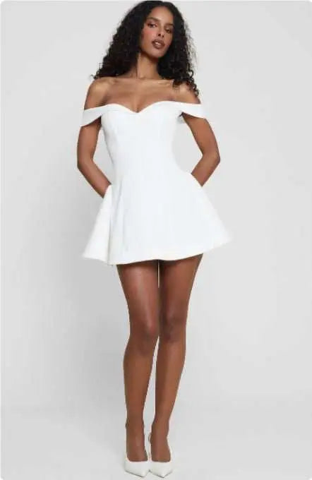 Women's Black And White Patchwork Summer Dress Y2K Trend Slash Neck Backless Sweet Girl Chic Ruched Mini Bodycon Streetwear - AMIR BAGS INDIA PRIVATE LIMITED