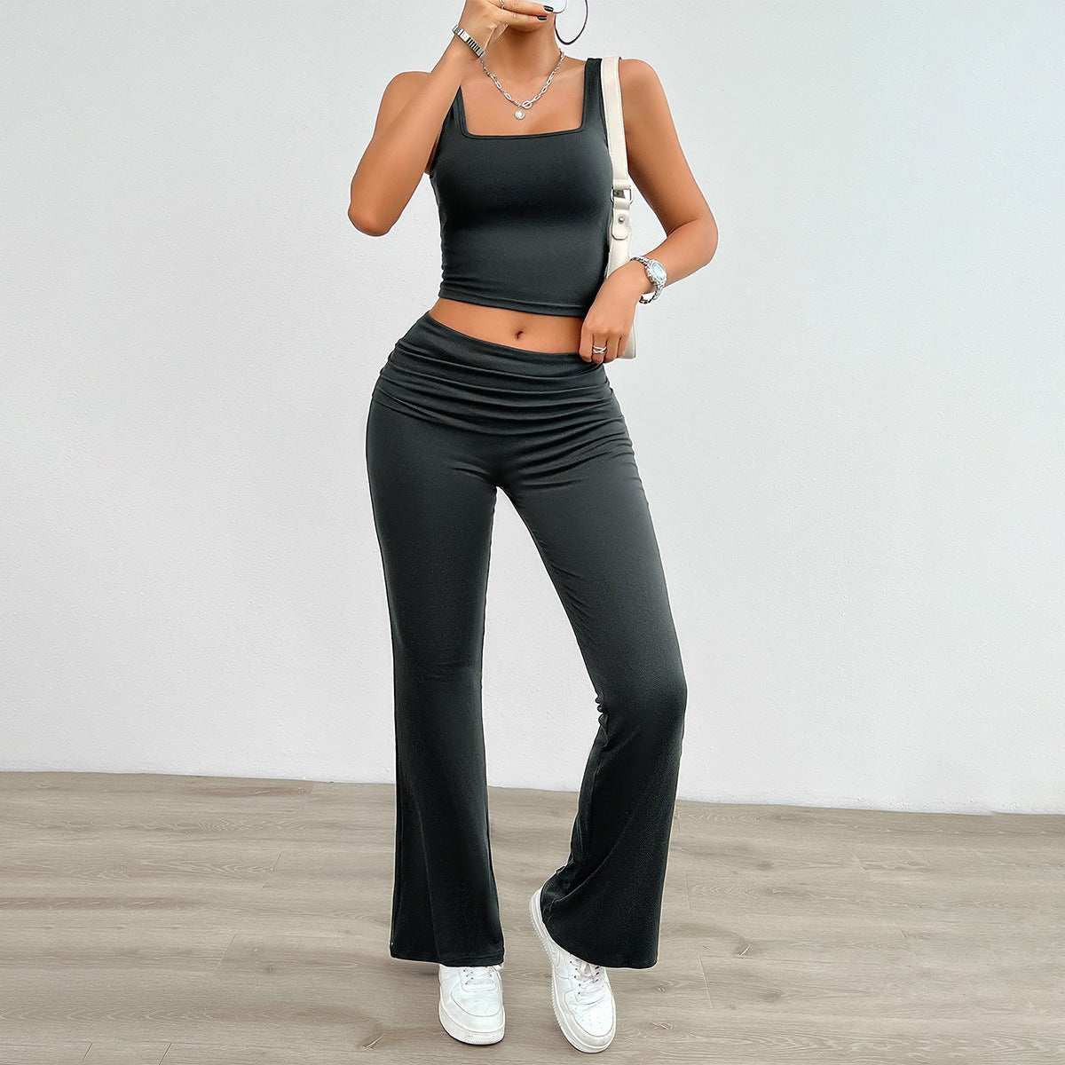 Women's Fashion Casual Solid Color Vest Body - hugging Suit - AMIR BAGS INDIA PRIVATE LIMITED
