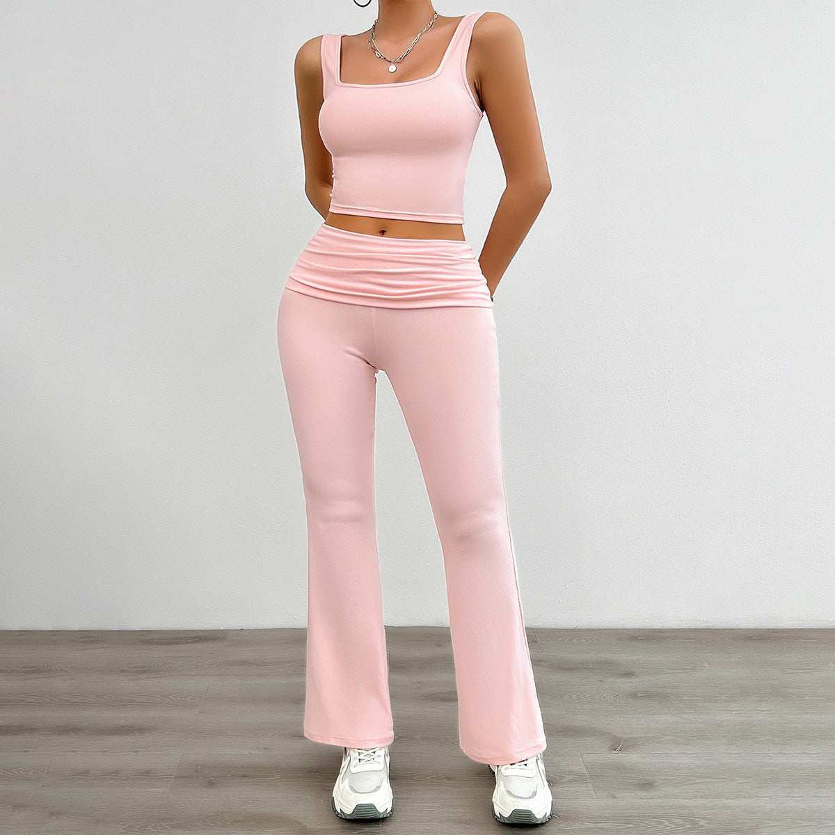 Women's Fashion Casual Solid Color Vest Body - hugging Suit - AMIR BAGS INDIA PRIVATE LIMITED