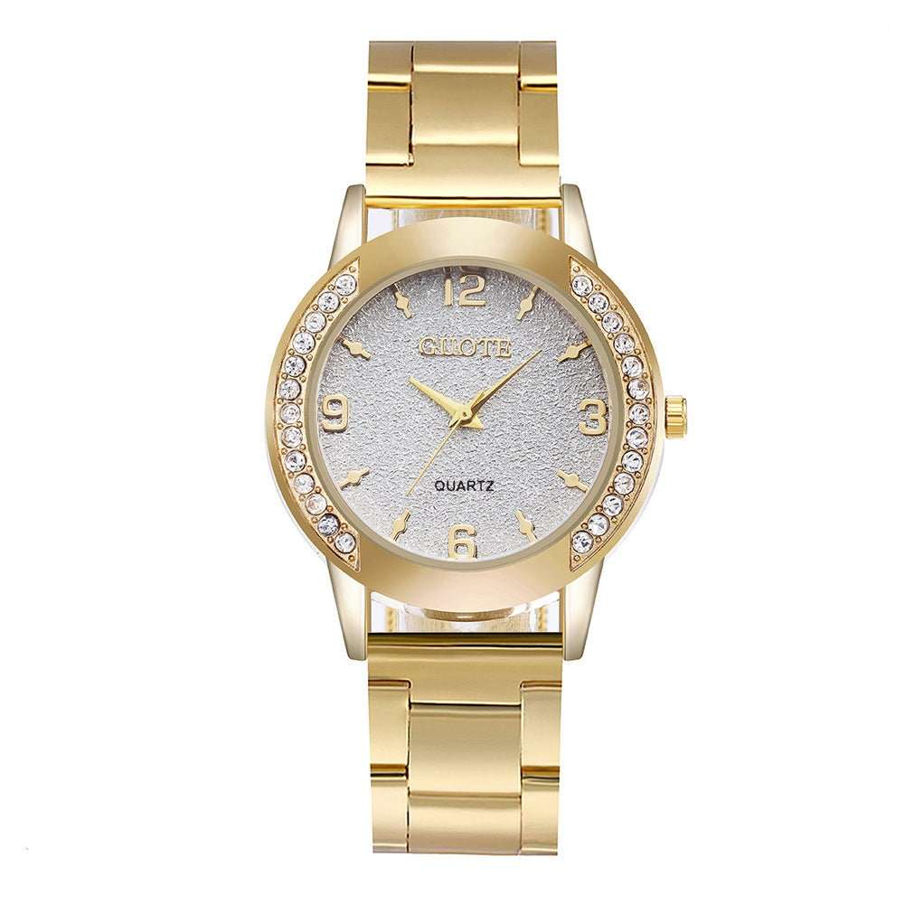 Women's Fashion Diamond Case Quartz Watch - AMIR BAGS INDIA PRIVATE LIMITED