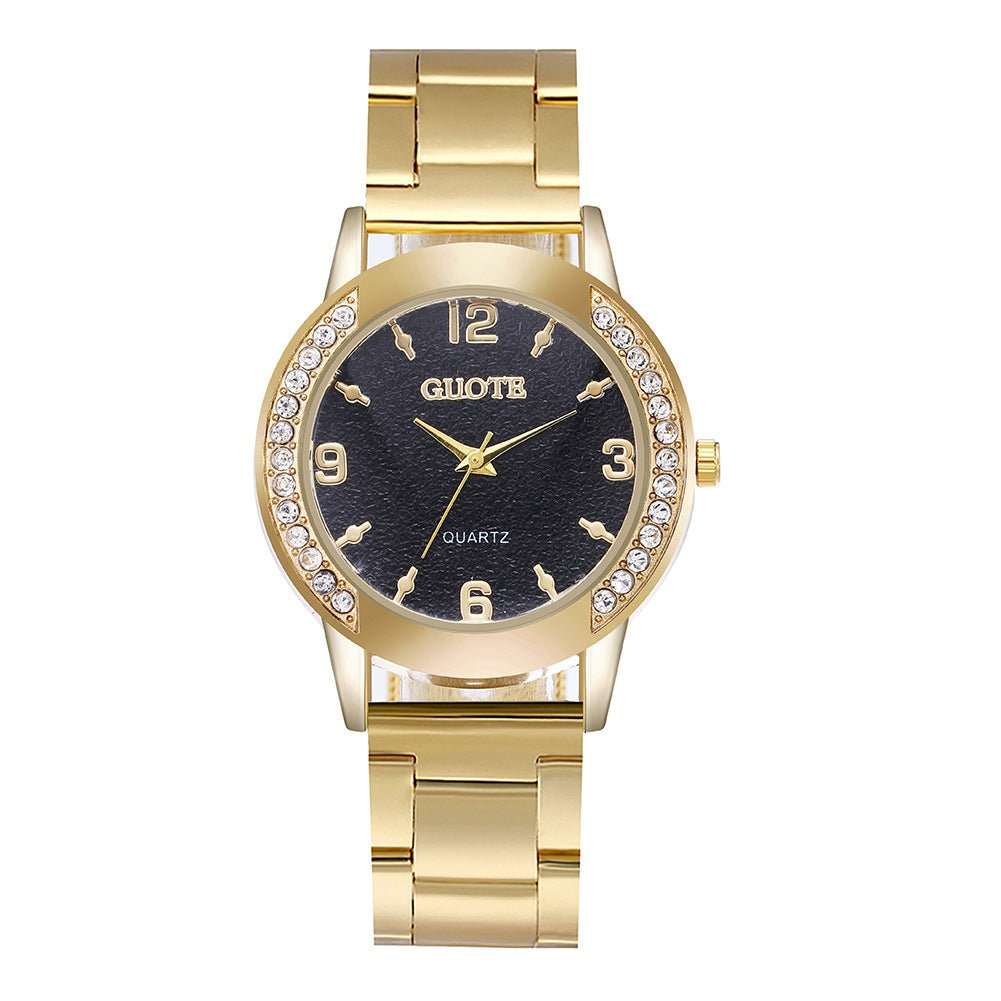 Women's Fashion Diamond Case Quartz Watch - AMIR BAGS INDIA PRIVATE LIMITED