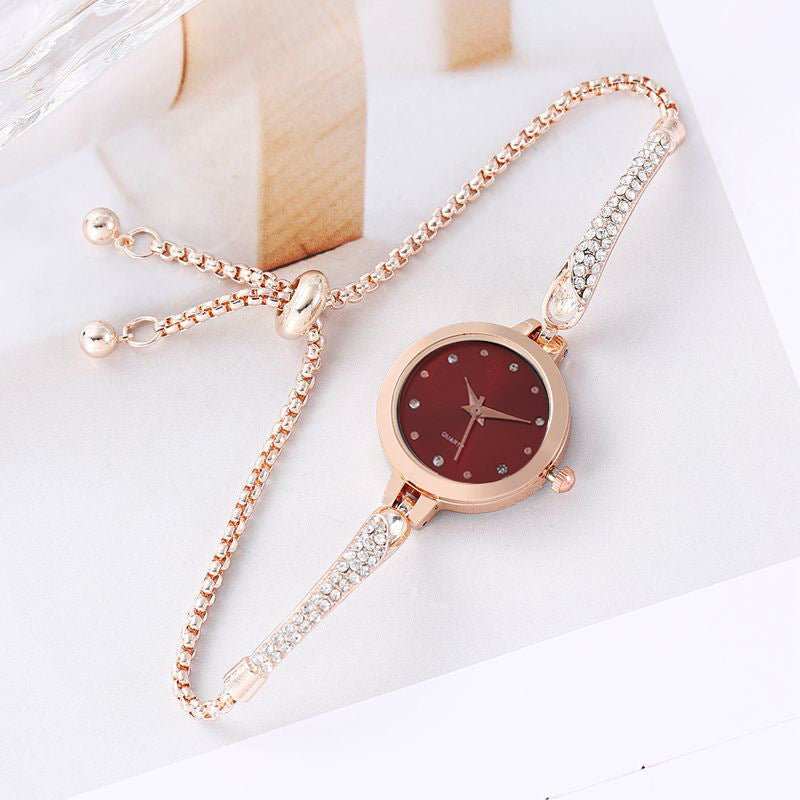 Women's Fashion Diamond Inlaid Elegant Bracelet Watch - AMIR BAGS INDIA PRIVATE LIMITED