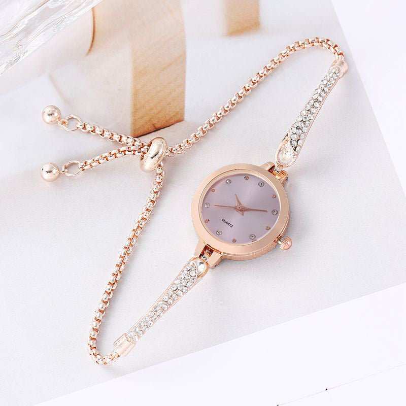 Women's Fashion Diamond Inlaid Elegant Bracelet Watch - AMIR BAGS INDIA PRIVATE LIMITED