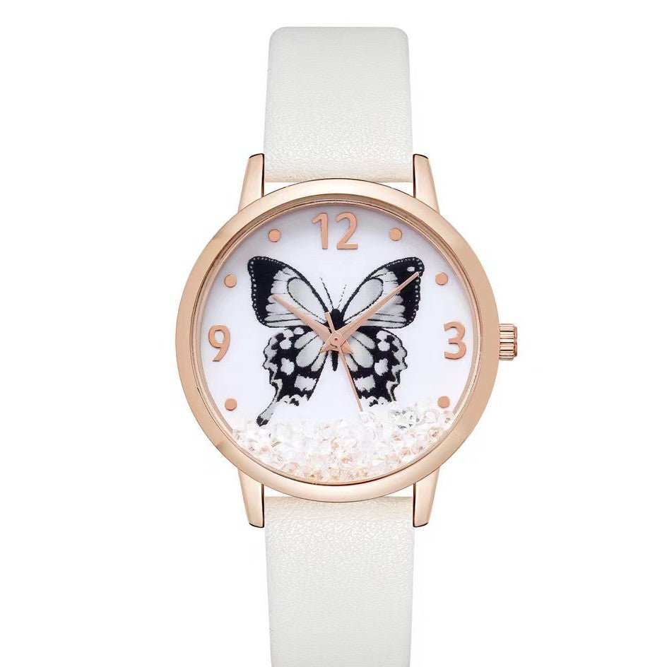 Women's Fashion Numbers Rhinestone Butterfly Quartz Watch - AMIR BAGS INDIA PRIVATE LIMITED