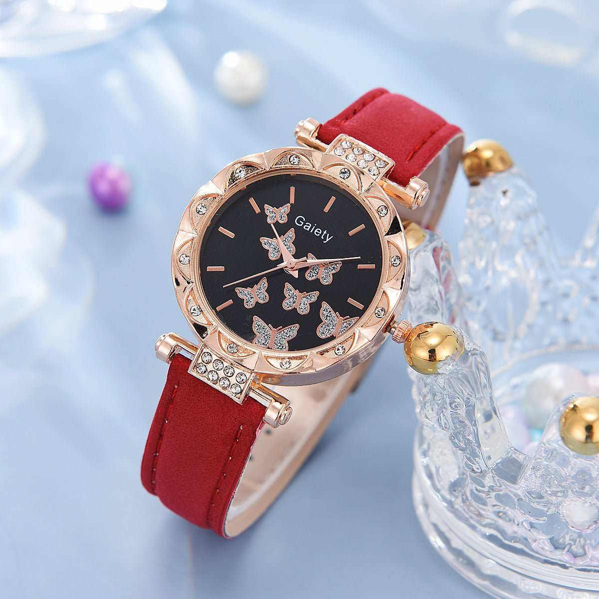 Women's Fashion Simple Butterfly Digital Belt Watch - AMIR BAGS INDIA PRIVATE LIMITED