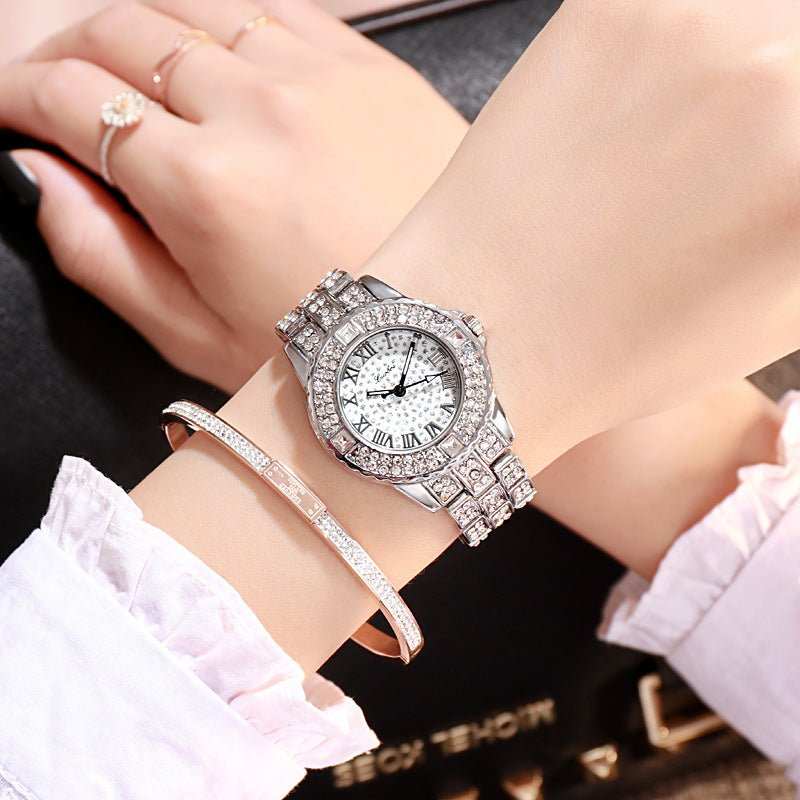 Women's Fashion Simple Rhinestone Alloy Quartz Watch - AMIR BAGS INDIA PRIVATE LIMITED