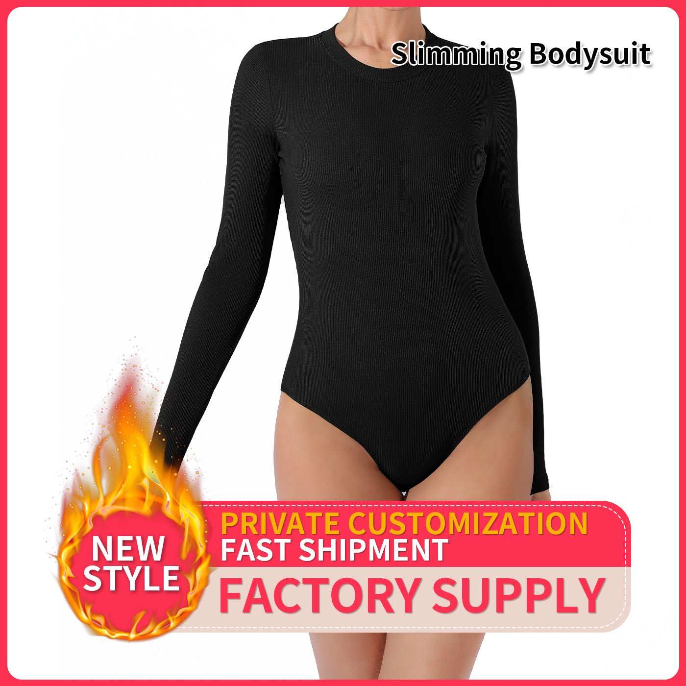Women's Fashion Simple Solid Color Bodysuit - AMIR BAGS INDIA PRIVATE LIMITED