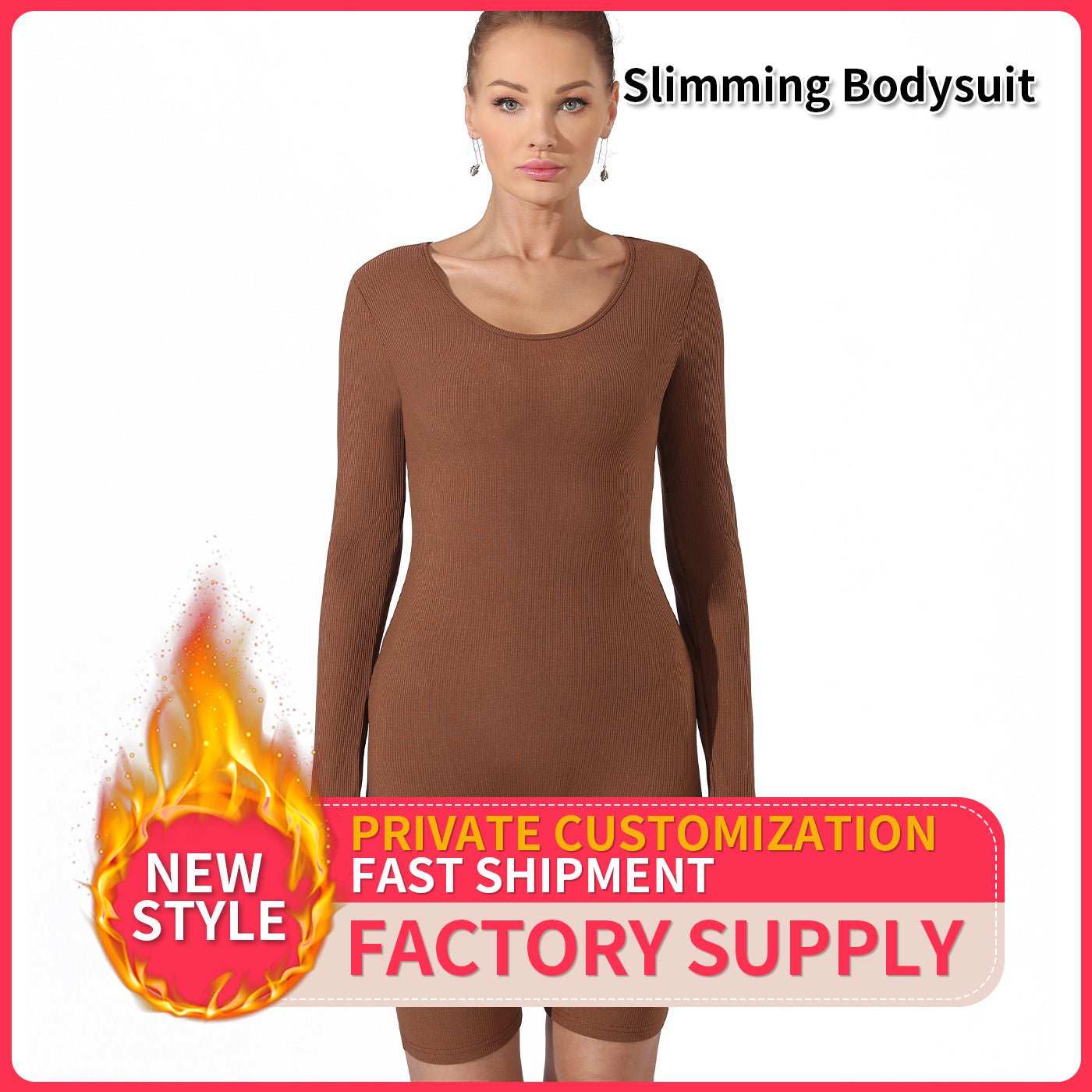 Women's Fashion Simple Solid Color Bodysuit - AMIR BAGS INDIA PRIVATE LIMITED