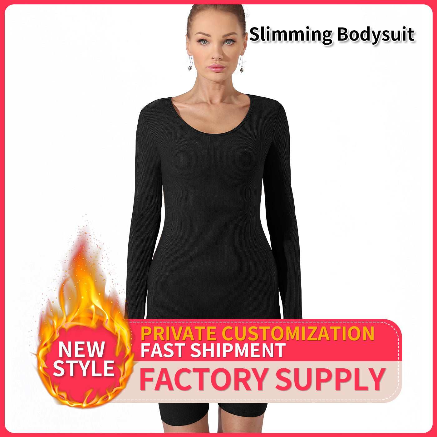 Women's Fashion Simple Solid Color Bodysuit - AMIR BAGS INDIA PRIVATE LIMITED