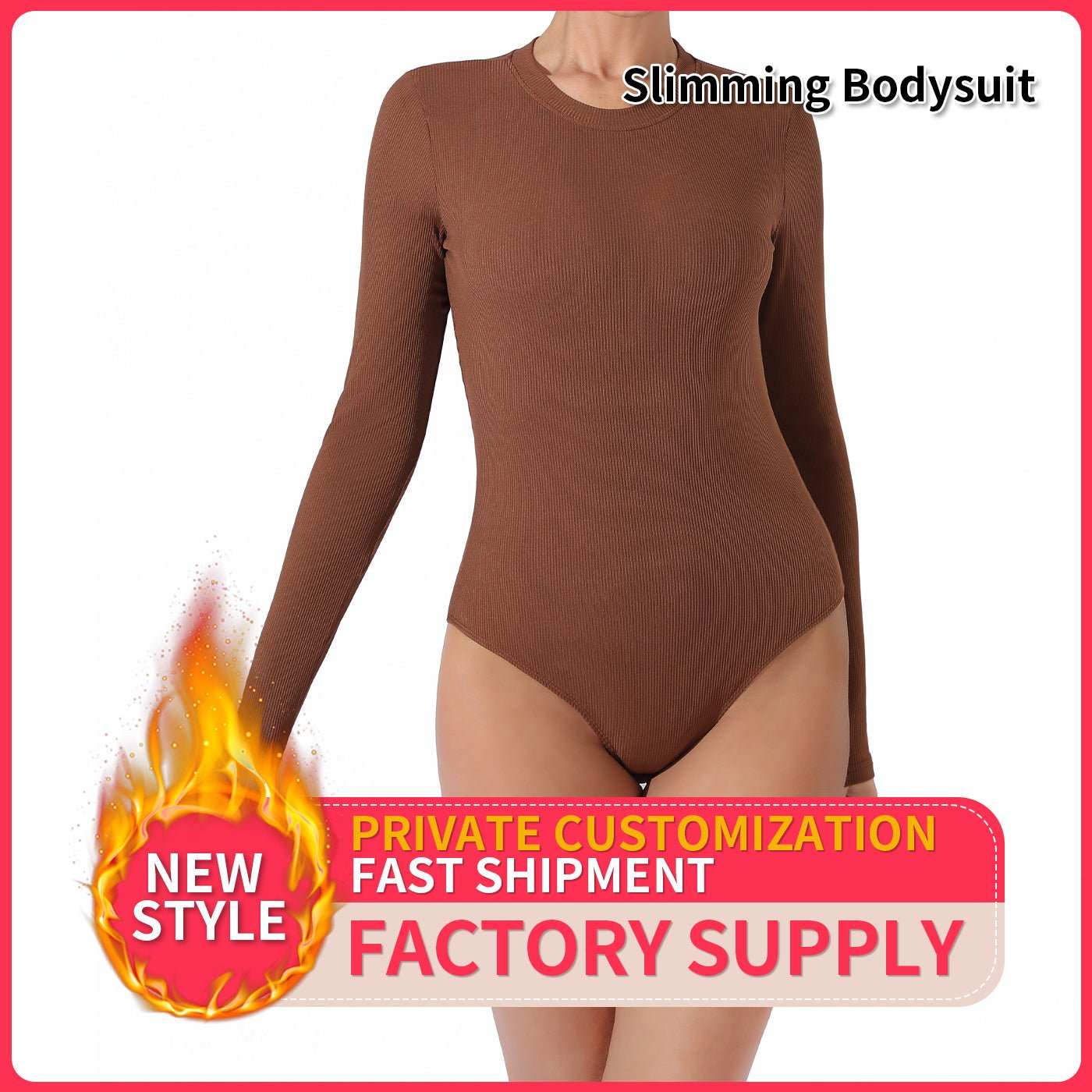 Women's Fashion Simple Solid Color Bodysuit - AMIR BAGS INDIA PRIVATE LIMITED