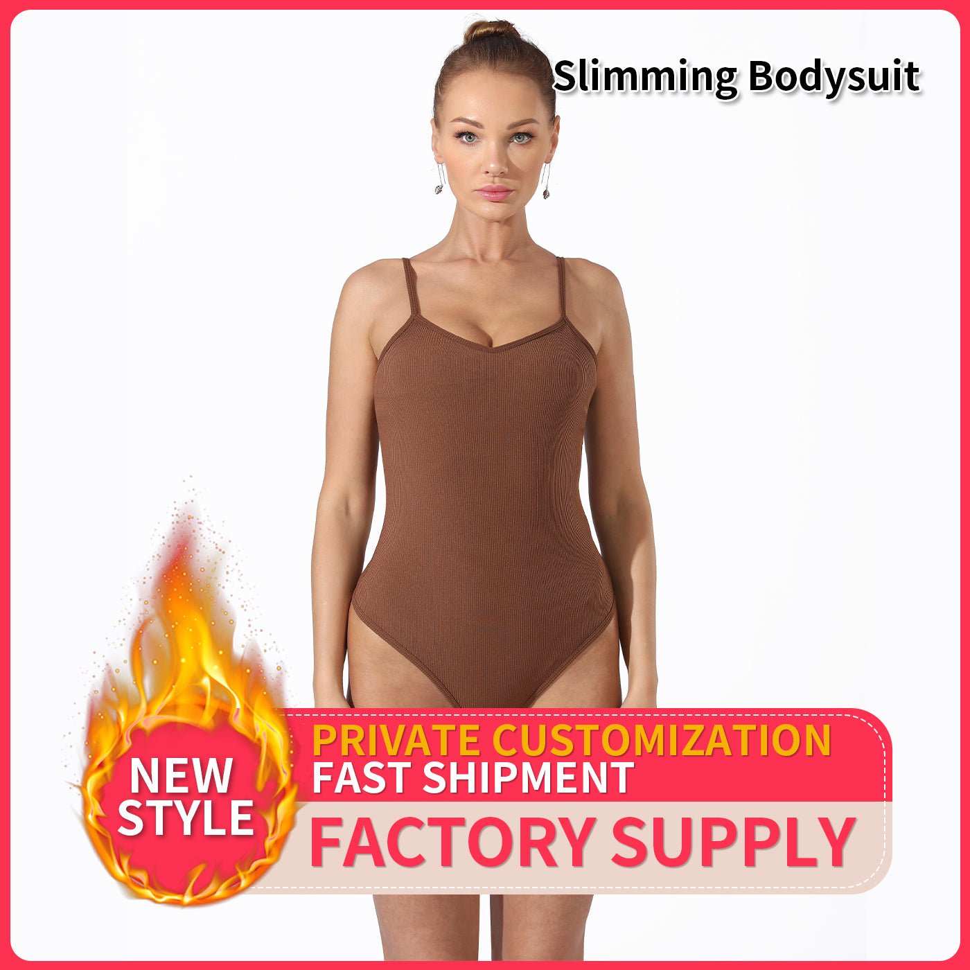 Women's Fashion Simple Solid Color Bodysuit - AMIR BAGS INDIA PRIVATE LIMITED