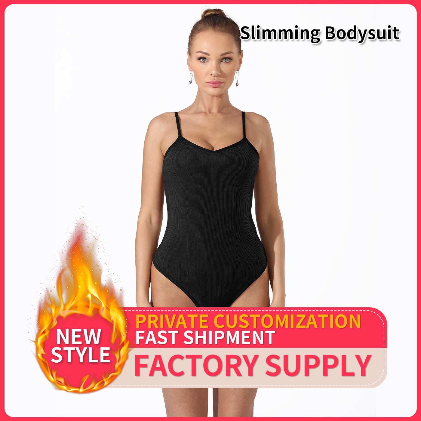Women's Fashion Simple Solid Color Bodysuit - AMIR BAGS INDIA PRIVATE LIMITED