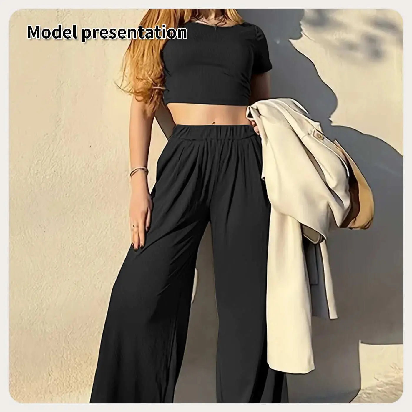 Women's Fashion Simple Solid Color Suit - AMIR BAGS INDIA PRIVATE LIMITED